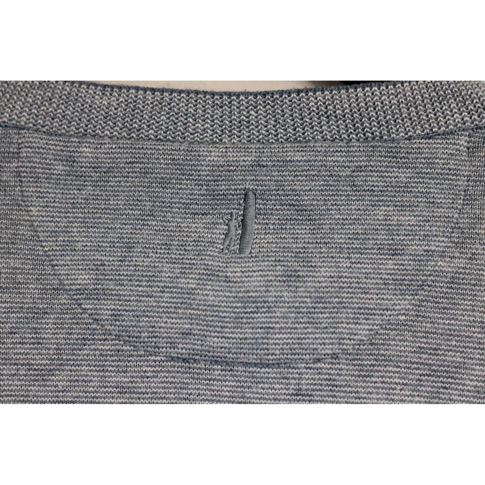 Johnnie-O Cotton Silk Henley Sweater Mariner Blue‎ Lightweight Knit Men's M